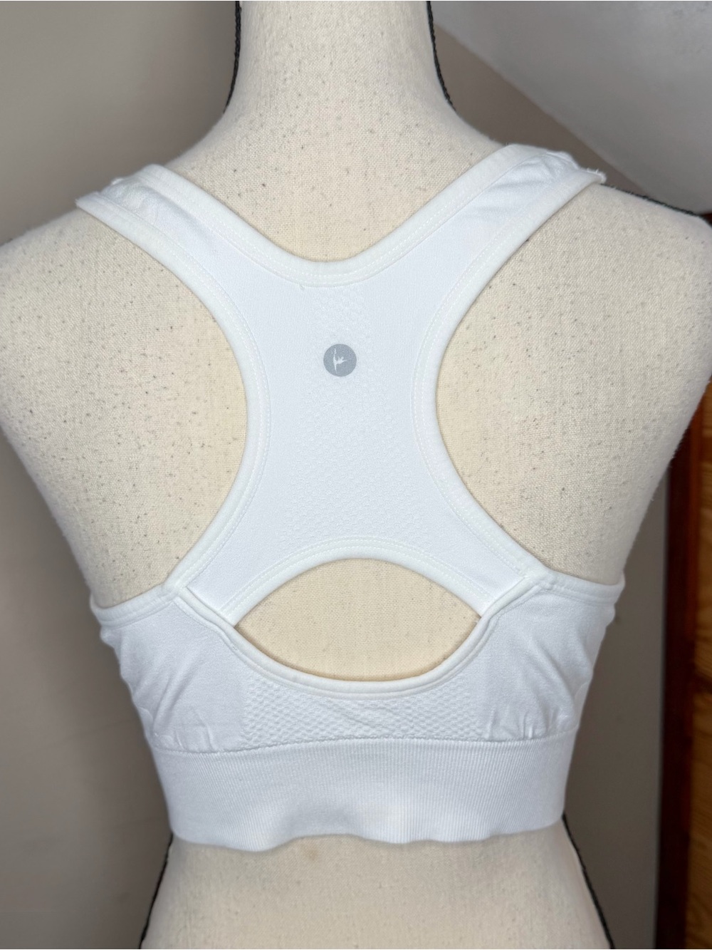 90 Degree By Reflex Seamless Katie Zip Front Sports Bra White Large - Picture 2 of 8